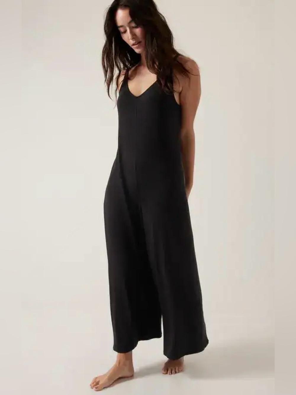 Athleta Nighttime Bliss Sleep V Neck Romper, Size M